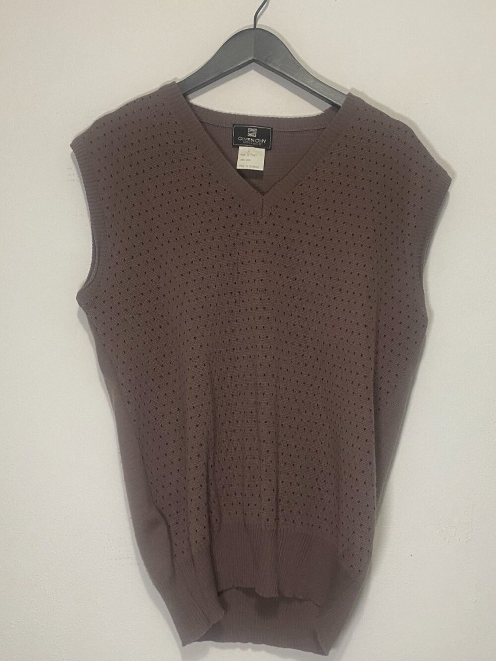 Givenchy Monsieur Wool V-Neck Sweater Vest Men's Medium